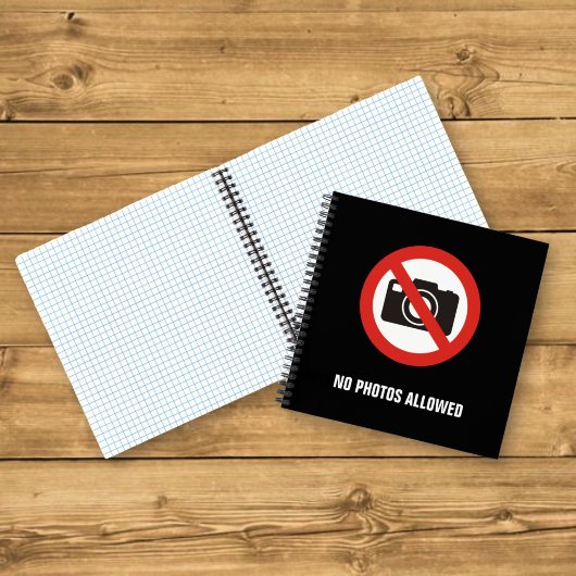 Carnet Aucune photo autorisée