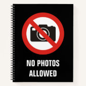 Carnet Aucune photo autorisée (Devant)