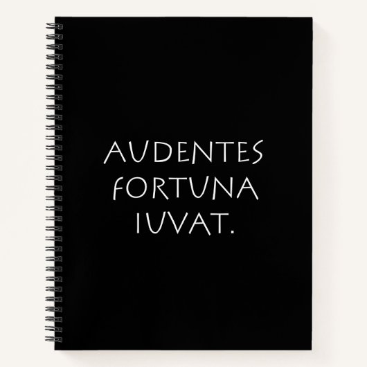 Carnet Audentes heureusement iuvat (Devant)