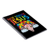 Carnet Aujourd'hui pas Jésus Satan chèvre Satané arc-en-c (Côté Droit)