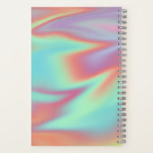 Carnet Aura de nom holographique iridescent moderne (Verso)