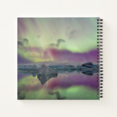 Carnet Aurora Lights Reflect Lagoon | Iceland (Dos)