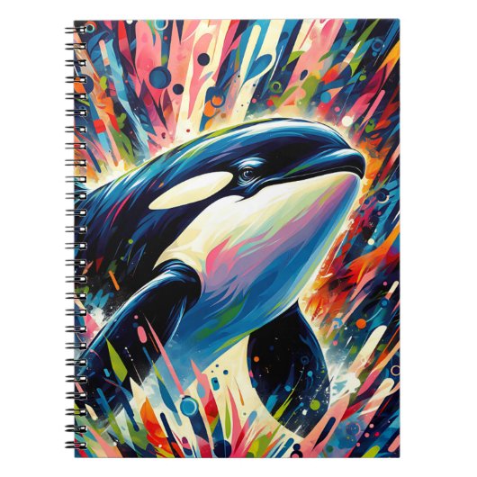 Carnet Aurora Orca Dream – Vibrant Sea Art (Devant)