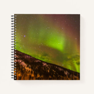 Carnet Aurore Boréale Montagnes Fairbanks Alaska