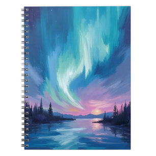 Carnet Aurores Boréales Aquarelle D'hiver