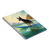 Carnet Australian Kelpie Beach Surf Paining (Côté Droit)