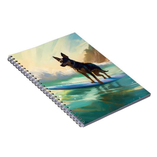 Carnet Australian Kelpie Beach Surf Paining (Côté Droit)