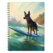 Carnet Australian Kelpie Beach Surf Paining (Devant)