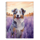 Carnet Australian Shepherd en Lavender (Devant)