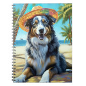 Carnet Australian Shepherd On Beach amoureux des chiens c (Devant)