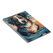 Carnet Australian Shepherd sur une plage tropicale (Côté Droit)