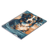 Carnet Australian Shepherd sur une plage tropicale (Côté gauche)