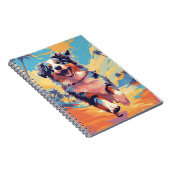 Carnet Australian Shepherd sur une plage tropicale (Côté Droit)