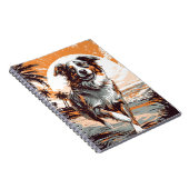 Carnet Australian Shepherd sur une plage tropicale (Côté Droit)