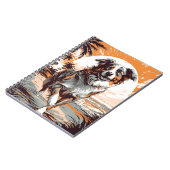 Carnet Australian Shepherd sur une plage tropicale (Côté gauche)