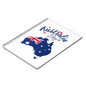 Carnet Australie Jour Rouge Bleu et Blanc (Côté gauche)