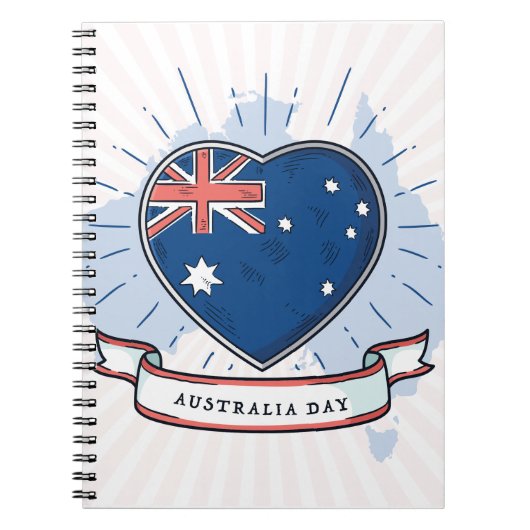 Carnet Australie Jour Rouge Bleu et Blanc (Devant)