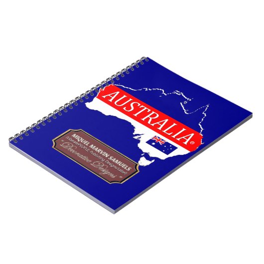 Carnet Australie pays plan Couleurs drapeau moderne Noteb (Côté gauche)