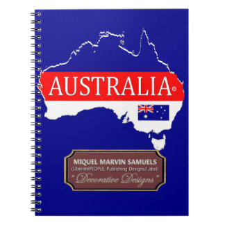 Carnet Australie pays plan Couleurs drapeau moderne Noteb