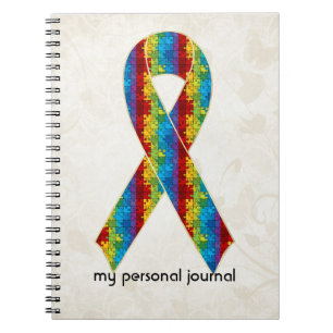 Carnet Autism Awareness Ribbon Design 2
