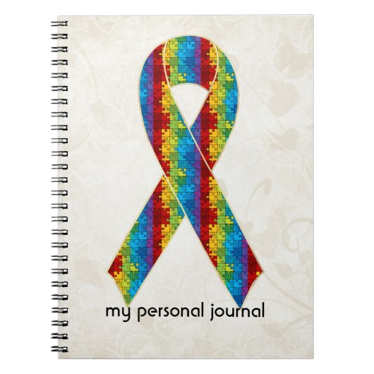 Carnet Autism Awareness Ribbon Design 2 (Devant)