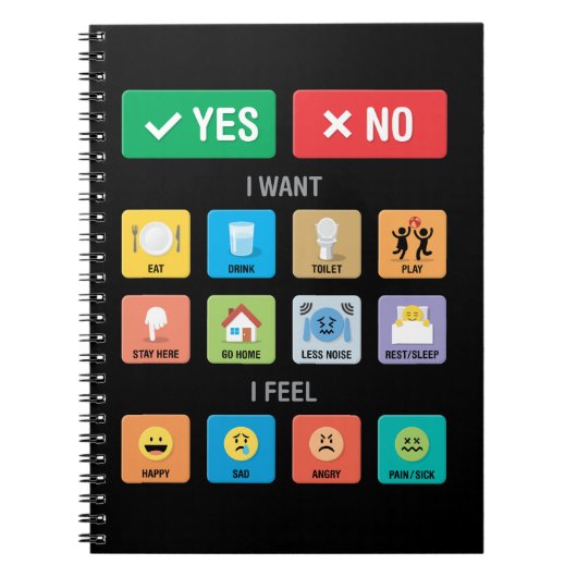Carnet Autisme anglais AAC PECS Pointing Communication 01 (Devant)