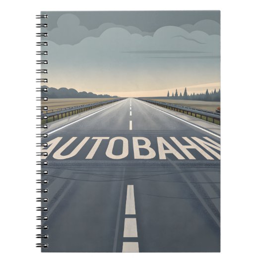 Carnet Autobahn Infinite Road Perspective Art (Devant)