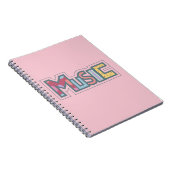 Carnet autocollant de musique coloré (Côté Droit)