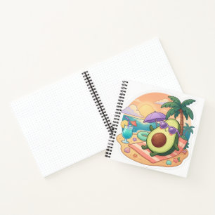 Carnet Autocollant de vacances d'été Avocat Chill Mignon