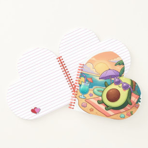 Carnet Autocollant de vacances d'été Avocat Chill Mignon