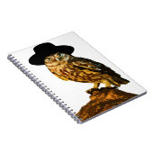 Carnet autocollant sage de hibou de hippie (Côté Droit)