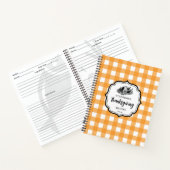 Carnet Automne automne Orange Plaid Thanksgiving Recette (Intérieur)