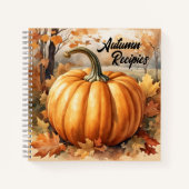 Carnet Automne Automne Saison Citrouille Thème Recette Li (Devant)