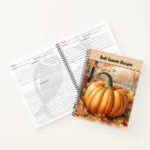 Carnet Automne Automne Saison Citrouille Thème Recette Li (Intérieur)