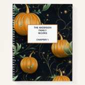 Carnet Automne Citrouille Étincelles Design Famille Recet (Devant)