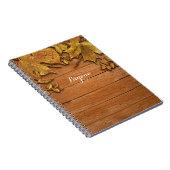 Carnet Automne Faux Gold Leaf Art Élégant Automne (Côté Droit)