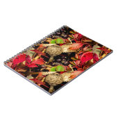 Carnet Automne Feuilles automnales, châtaignes, champigno (Côté gauche)