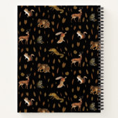 Carnet Automne Forêt Animaux Automne Feuilles École Monog (Dos)