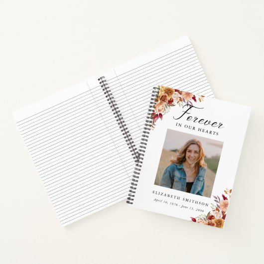 Carnet Automne Funérailles pour toujours dans nos coeurs (Intérieur)