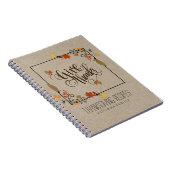 Carnet Automne Maple Leafs Cadre Donner Merci Conception  (Côté Droit)