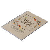 Carnet Automne Maple Leafs Cadre Donner Merci Conception  (Côté gauche)