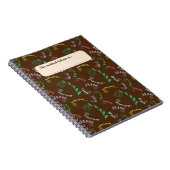 Carnet Automne Mimosa Feuilles sur chêne foncé (Côté Droit)