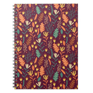 Carnet Automne Motif Vintage rouge-orange