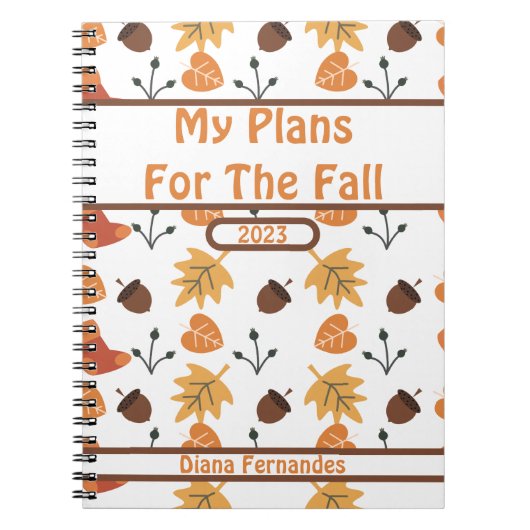Carnet Automne personnalisé (Devant)