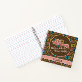 Carnet Autonomisation des femmes Hippie rétro rose floral (Intérieur)