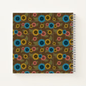 Carnet Autonomisation des femmes Hippie rétro rose floral (Dos)