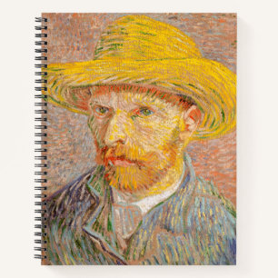 Carnet Autoportrait de Vincent Van Gogh avec chapeau de p