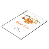 Carnet Autumn Fall Clothes Line Girl Baby Shower Guest  (Côté gauche)