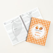 Carnet Autumn Fall Recipes Orange Gingham (Intérieur)