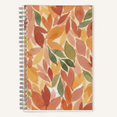 Carnet Autumn Leaves Watercolor Pattern (Recto)
